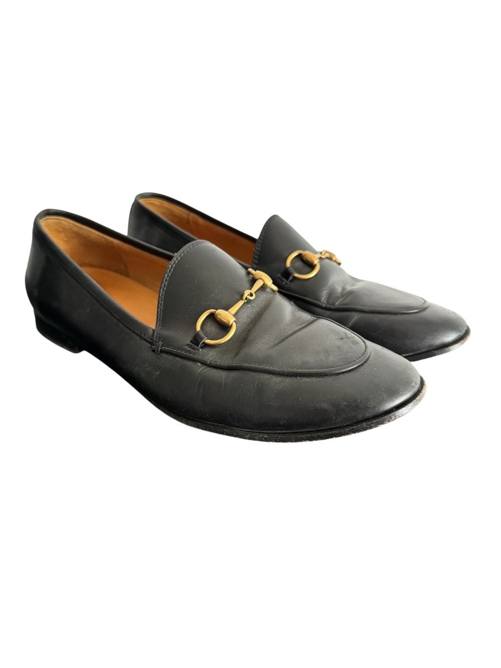 Gucci Black Leather Horsebit Loafers